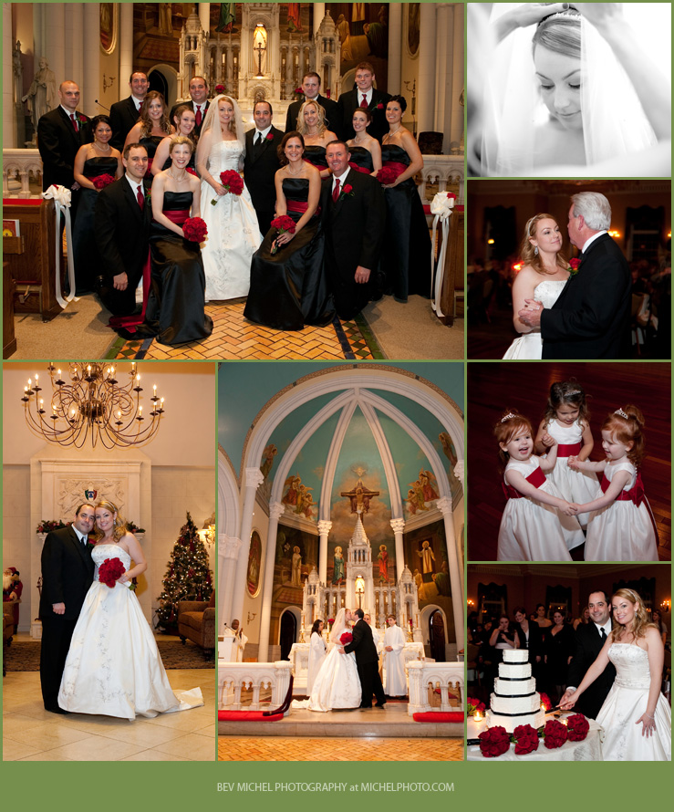  held at Blue Bell Country Club They had a beautiful Wedding with red 